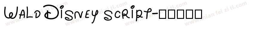 Wald Disney script字体转换